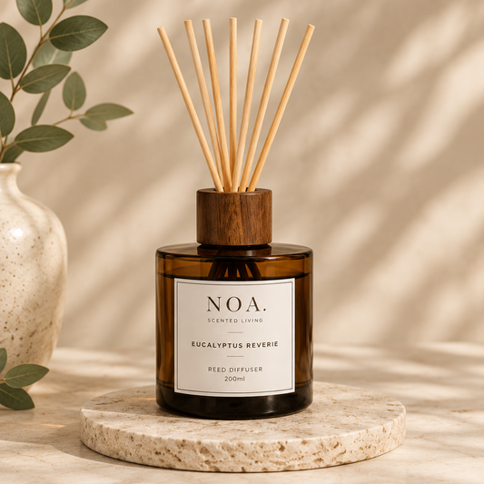 Eucalyptus Reverie 200ml round diffuser with reeds