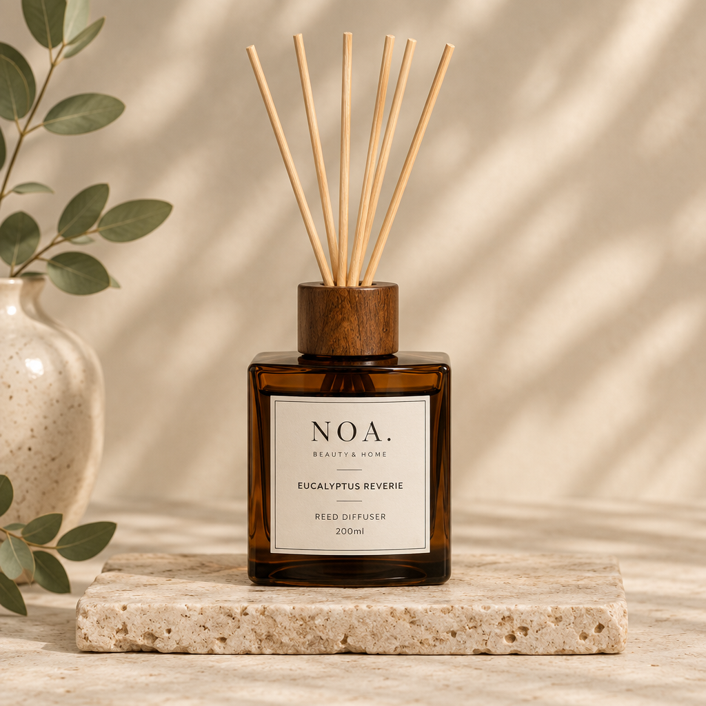 Eucalyptus Reverie 200ml square diffuser with reeds